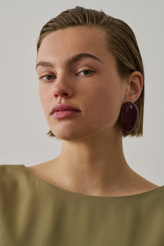 Boucles d'oreilles Chloé - Rouge - Plexiglass - Femme