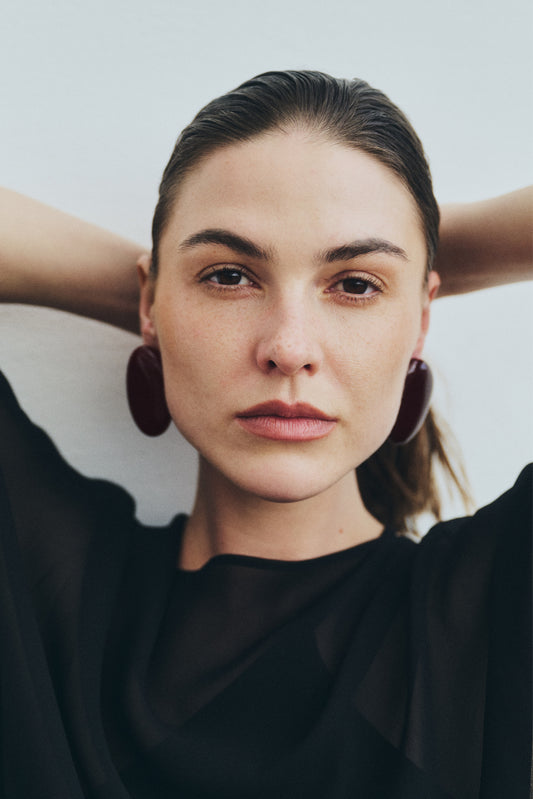 Boucles d'oreilles Chloé - Rouge - Plexiglass - Femme