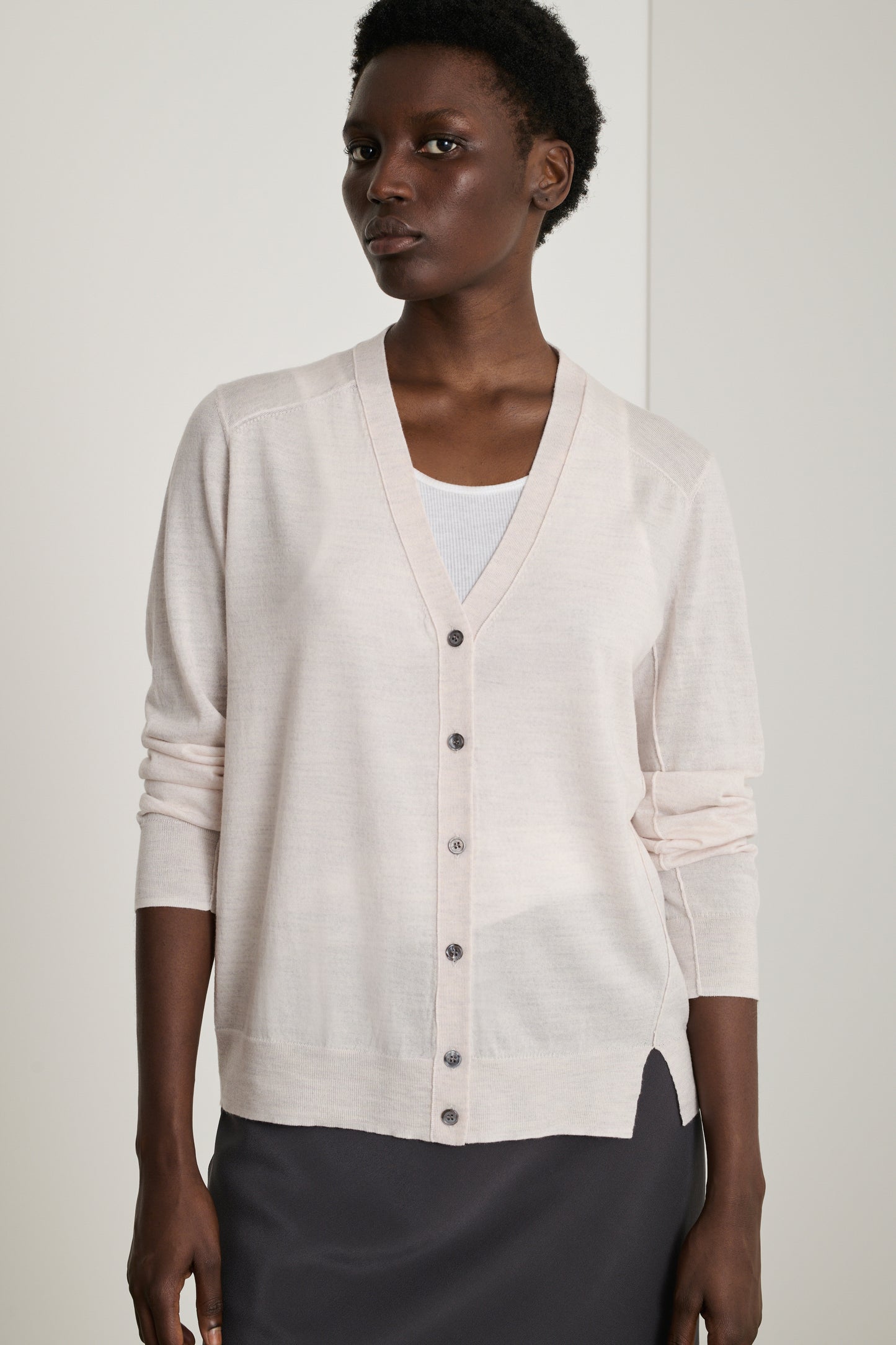 Cardigan Alyssa - Blanc Cassé - Laine - Femme