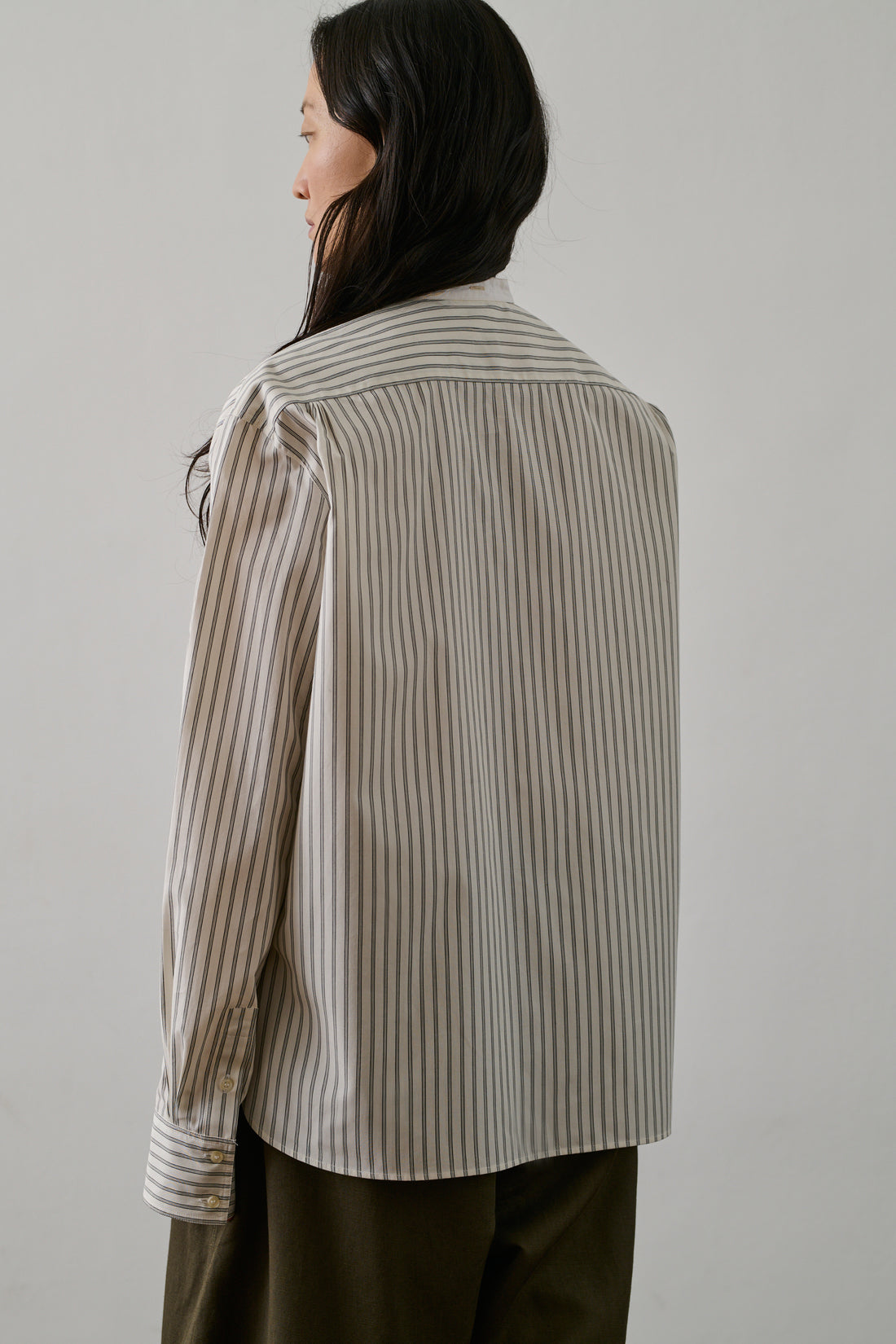 Chemise Bermudes - Blanc Cassé/Noir - Coton - Femme