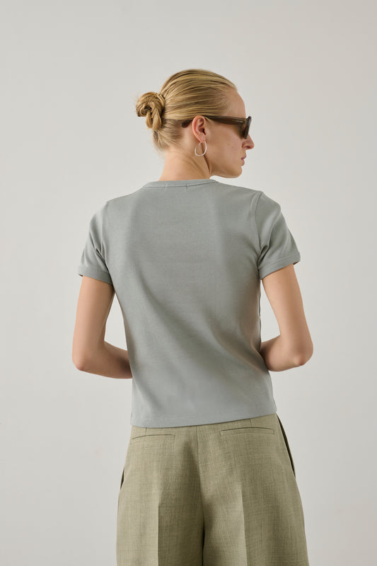 Tee-Shirt Aristide - Bleu Glacé - Coton - Femme