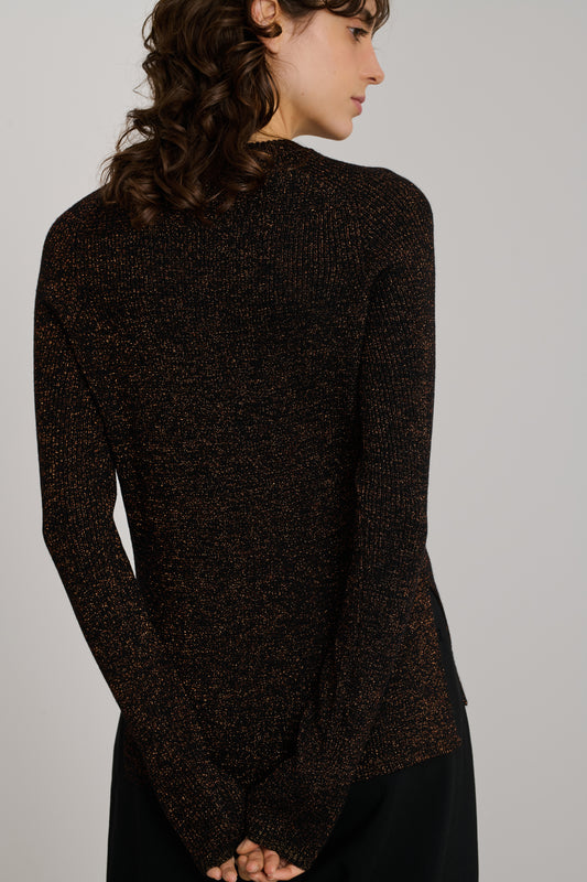 Pull Verona - Noir/Caramel - Femme