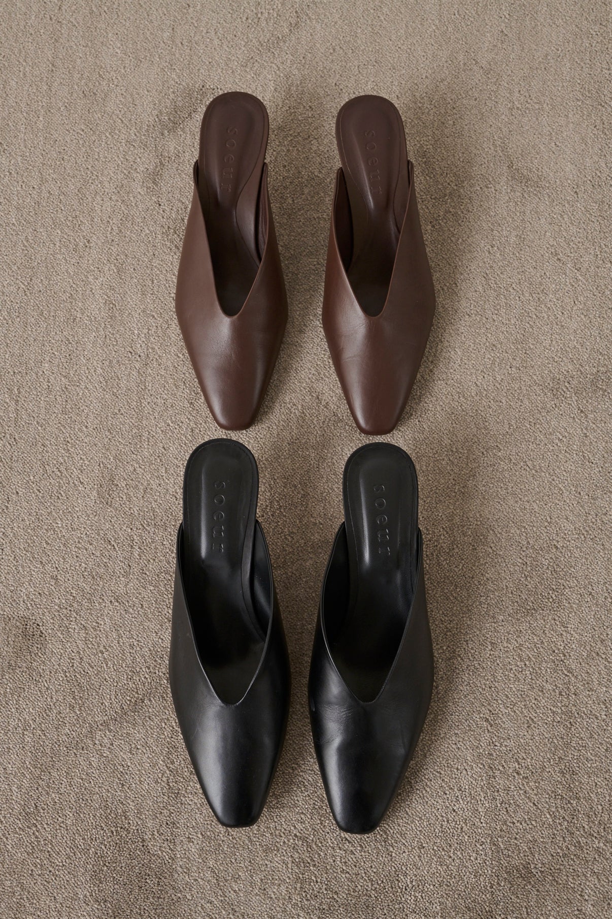 Mules Amalie - Noir - Cuir - Femme vue 7